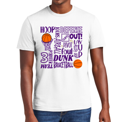 Adult Basketball Word Art T-Shirt Thumbnail